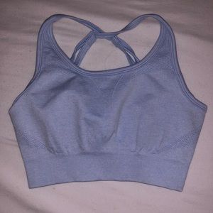Light blue XS AYBL sports bra